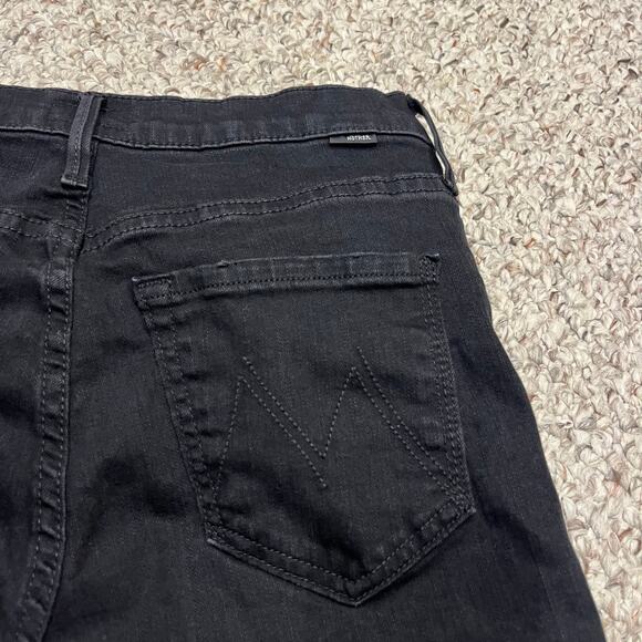 Mother The Mid Rise Dazzler Ankle Jeans Sz 25 Not Guilty Black Casual Grunge - Picture 7 of 9